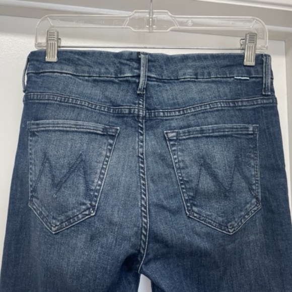 MOTHER High Waisted Looker Jeans Here Kitty Kitty Glitter Racer - Picture 12 of 13